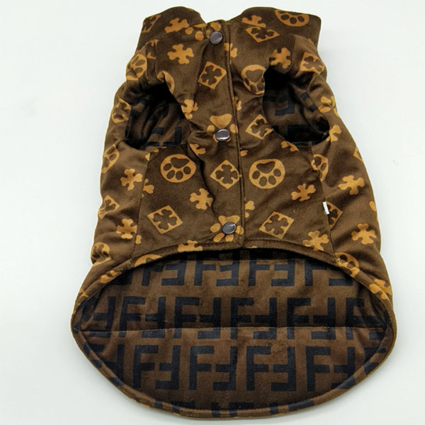 Furdi FF Monogram Dog Reversible Puffer Vest
