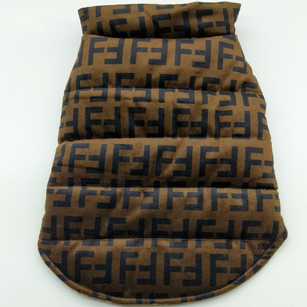 Furdi FF Monogram Dog Reversible Puffer Vest
