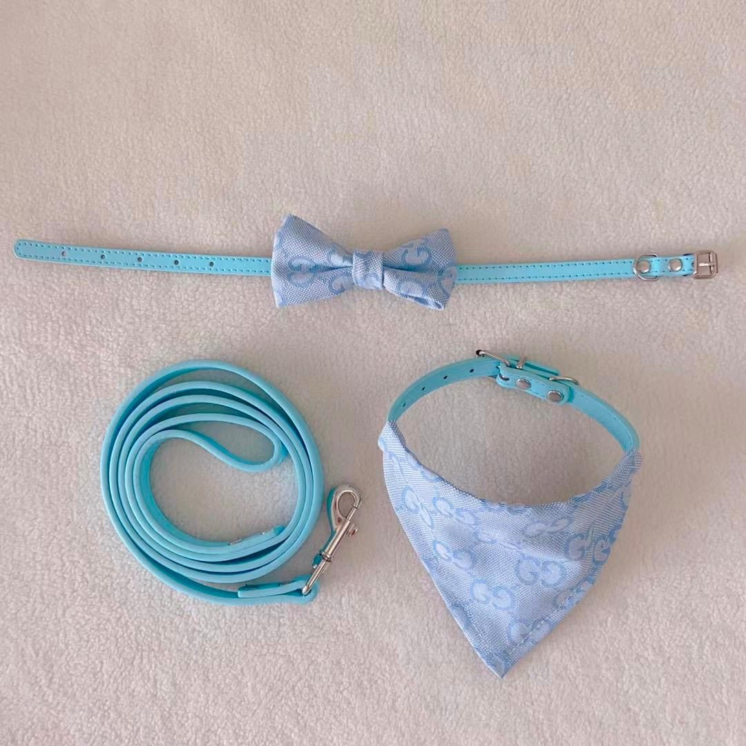 GINO Collar with Removable Bandana and Matching Leash