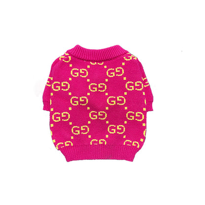 Pawcci – Rosa Pullover mit V-Ausschnitt