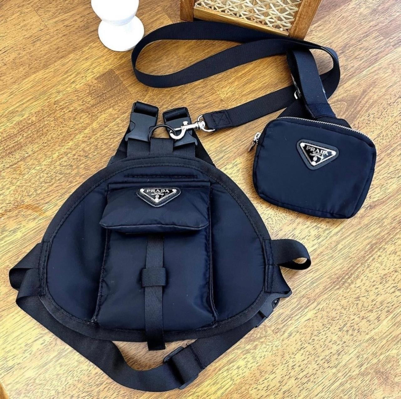 Bag (with little bag) with leash