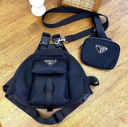 Bag (with little bag) with leash