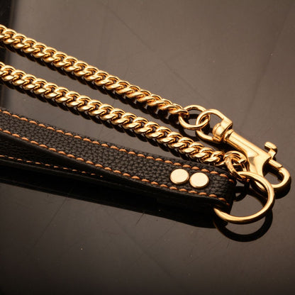 Cuban Link 14 mm Goldkette Hundeleine
