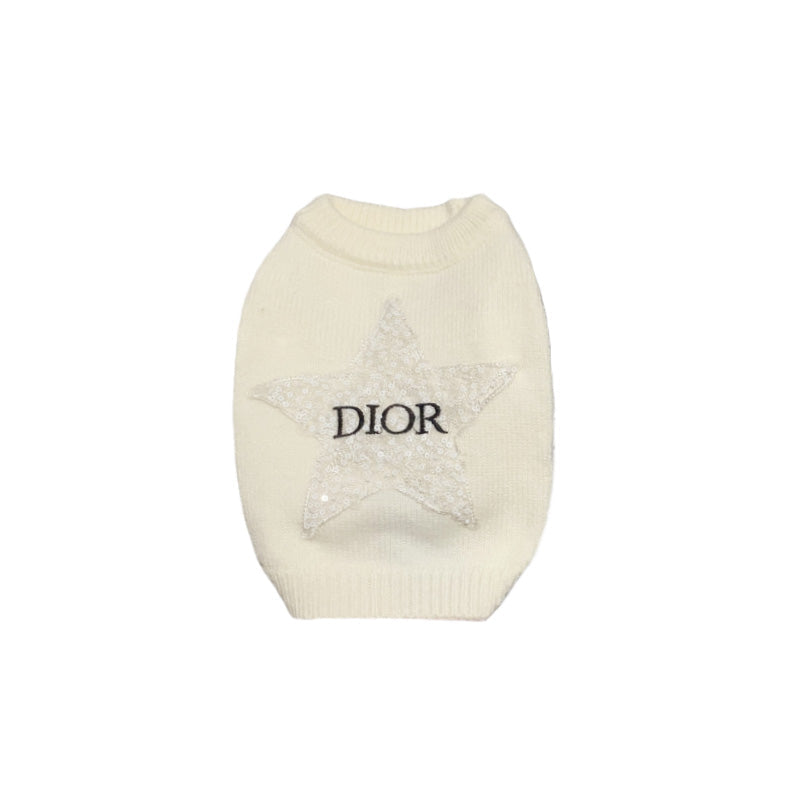 Ärmelloser Pullover mit Pawdior Star-Kristall