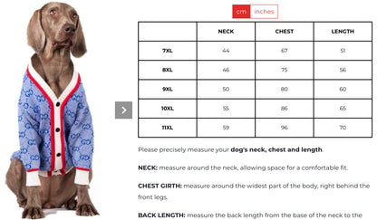 PAWCCI GG STAR CARDIGAN-PULLOVER FÜR GROSSE HUNDE