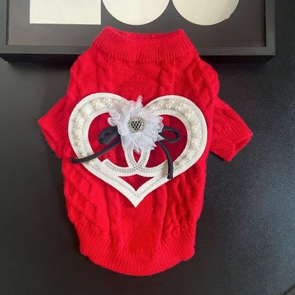 Sweetheart Pearl Bow Knit