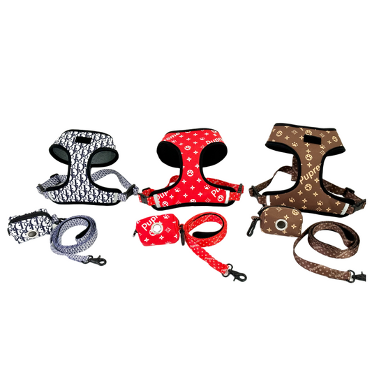 SUMA Walking Set (Halsband, Geschirr, Leine, Fliege, Tasche)