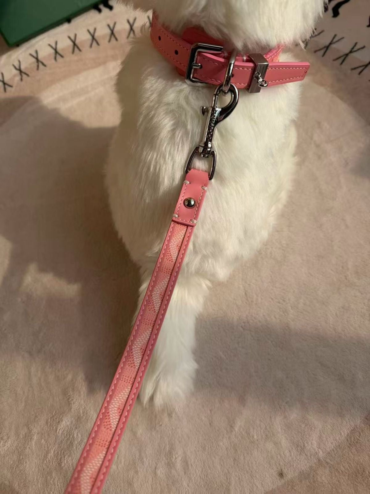 BURKINA PINK COLLAR & LEASH SET