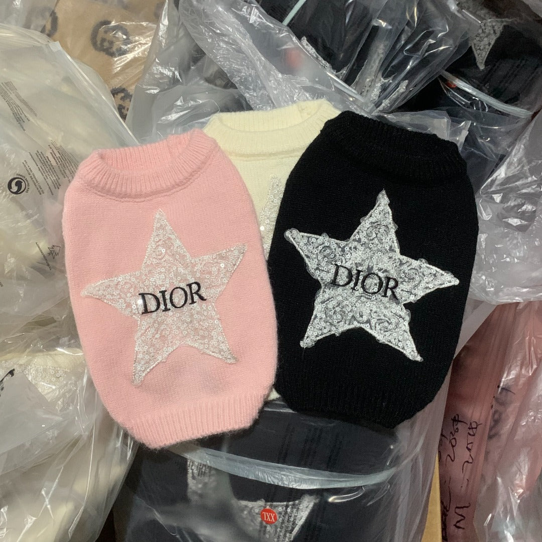 Ärmelloser Pullover mit Pawdior Star-Kristall