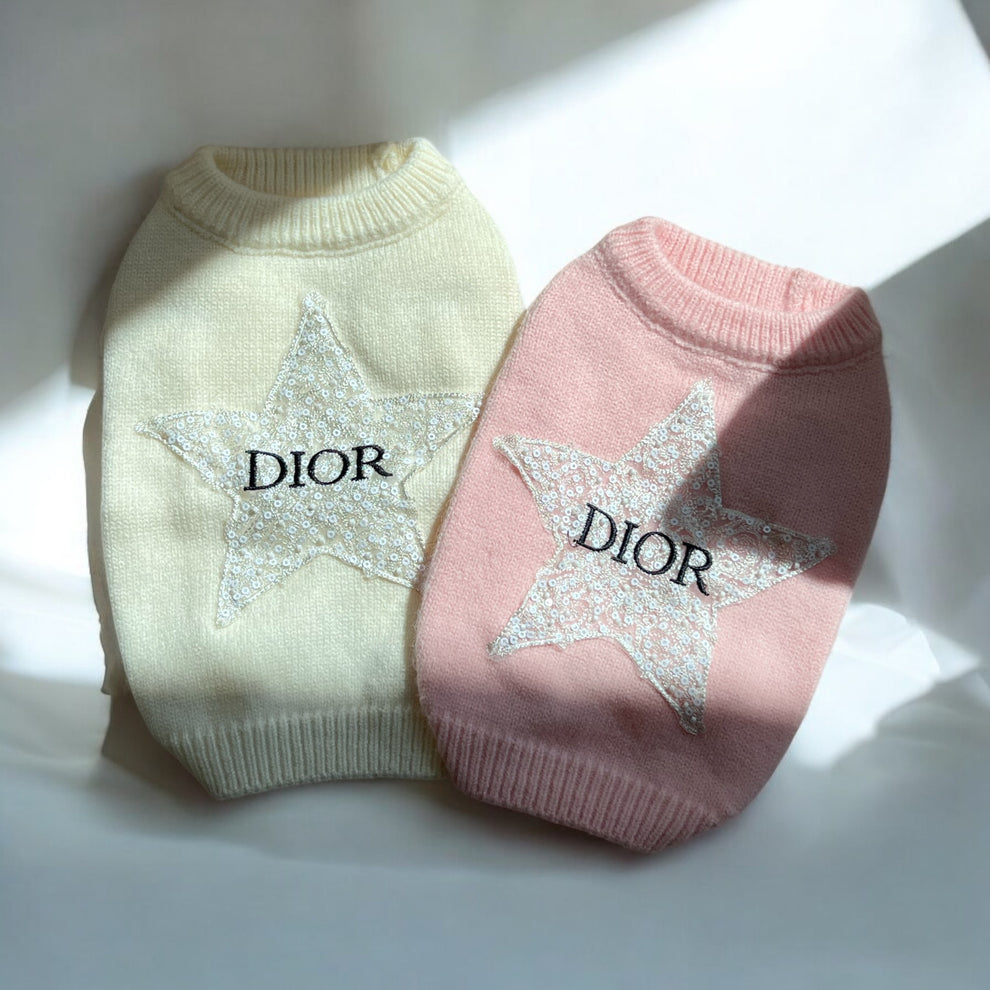 Ärmelloser Pullover mit Pawdior Star-Kristall