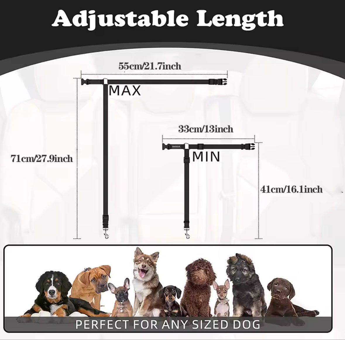 Dog Car Safety Seat Belt