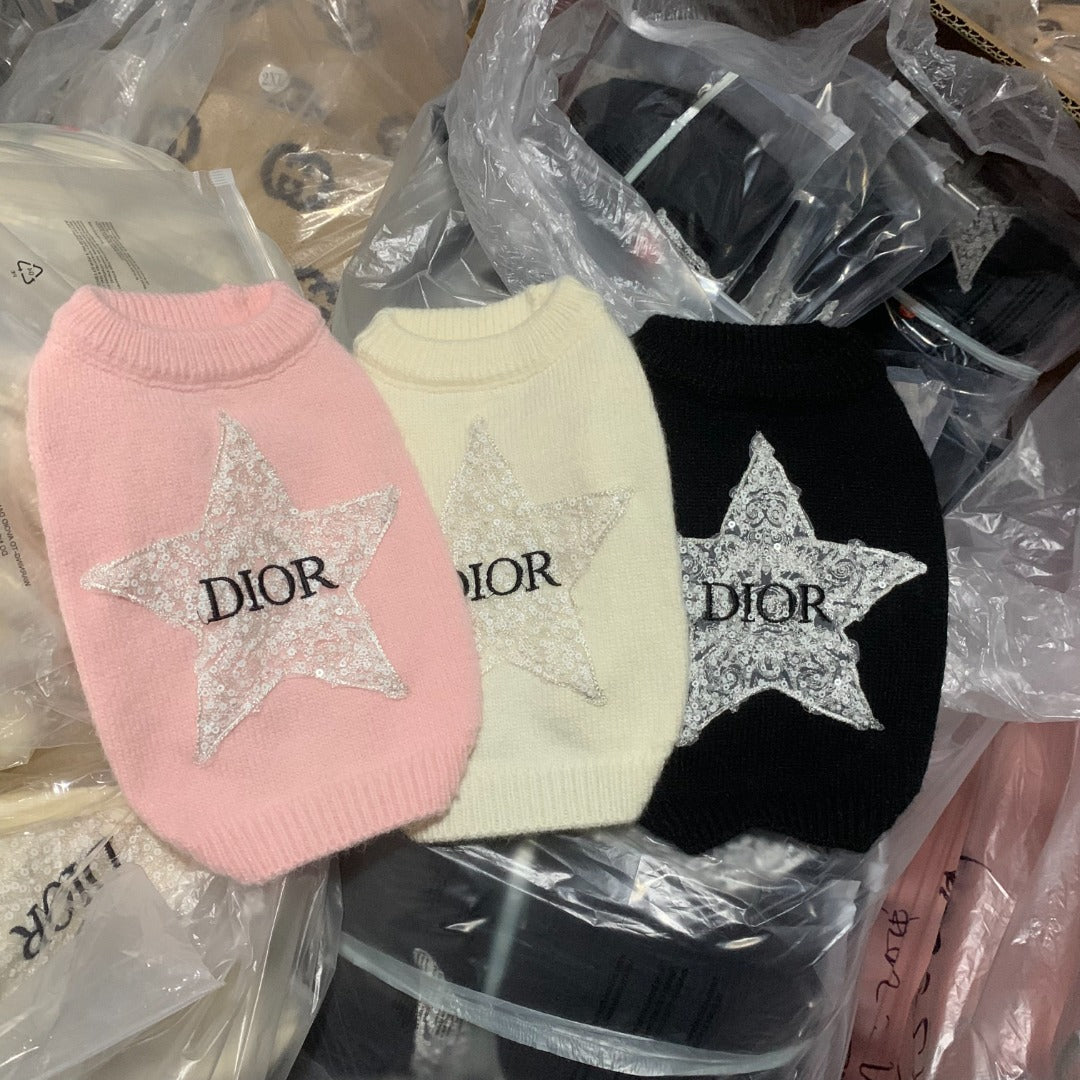 Ärmelloser Pullover mit Pawdior Star-Kristall