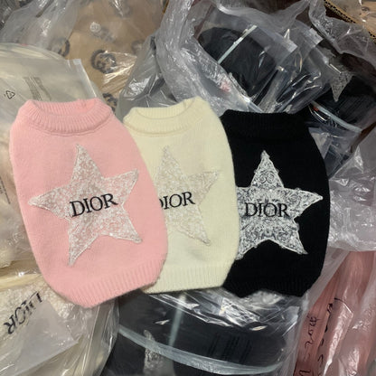 Ärmelloser Pullover mit Pawdior Star-Kristall