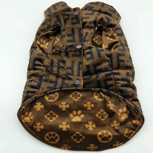 Furdi FF Monogram Dog Reversible Puffer Vest