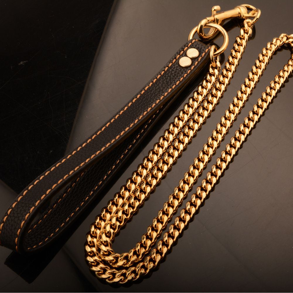 Cuban Link 14 mm Goldkette Hundeleine