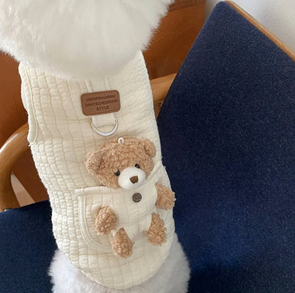 Hundegeschirrweste mit Bärendekor 