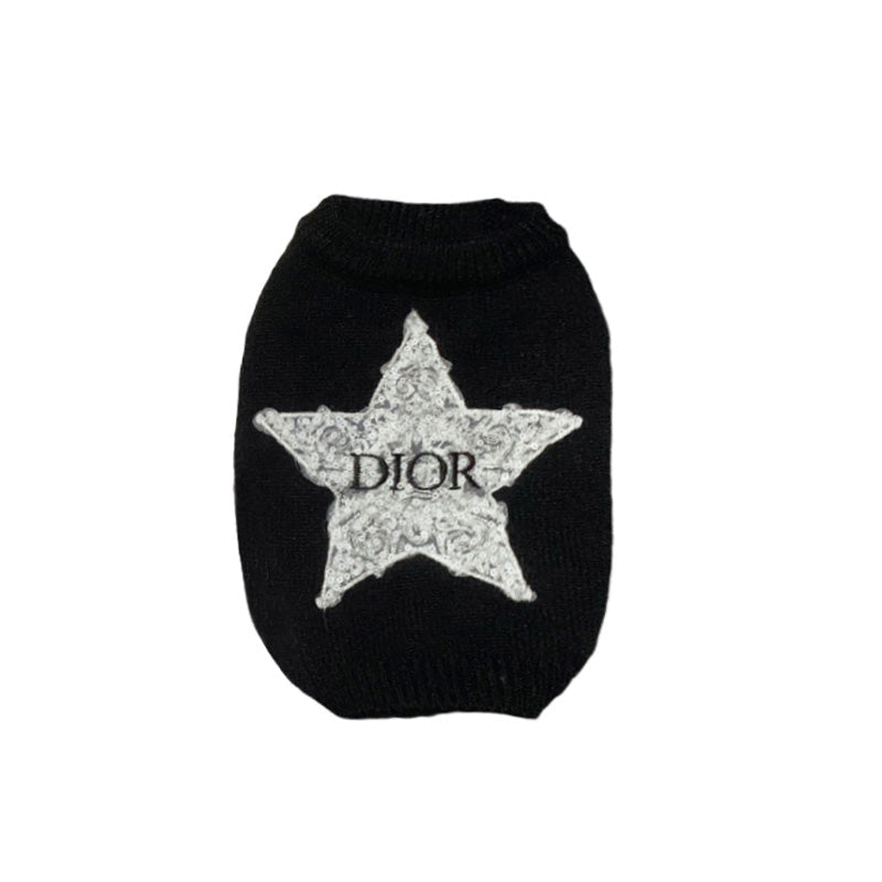 Ärmelloser Pullover mit Pawdior Star-Kristall
