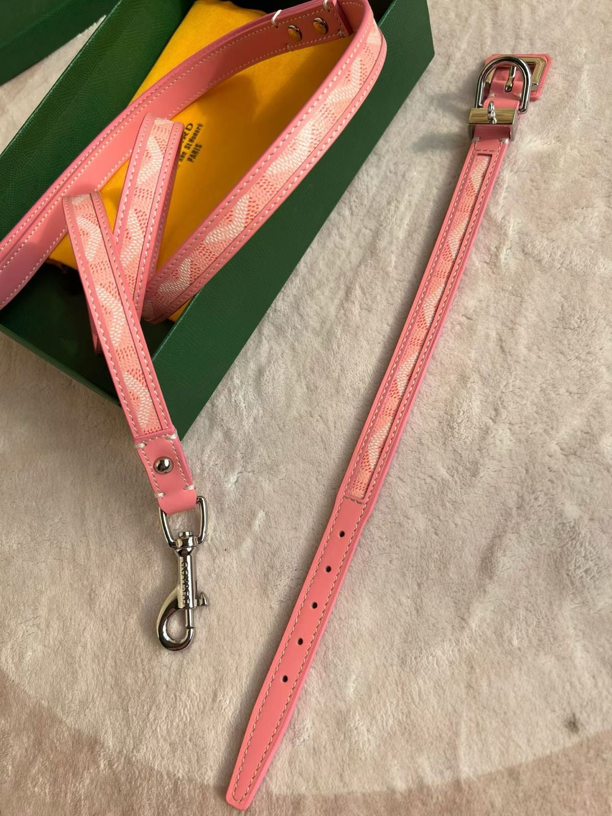 BURKINA PINK COLLAR & LEASH SET