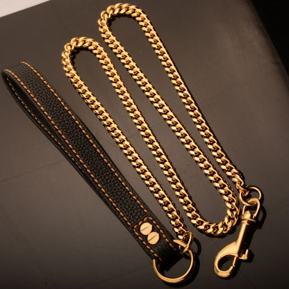 Cuban Link 14 mm Goldkette Hundeleine