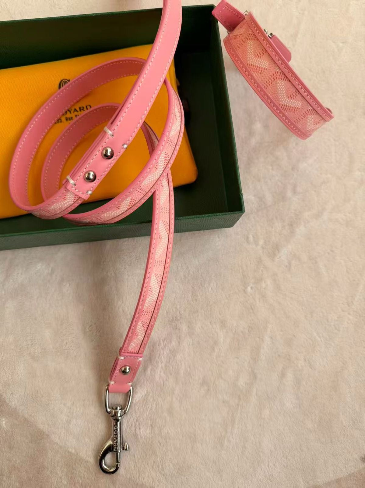 BURKINA PINK COLLAR & LEASH SET