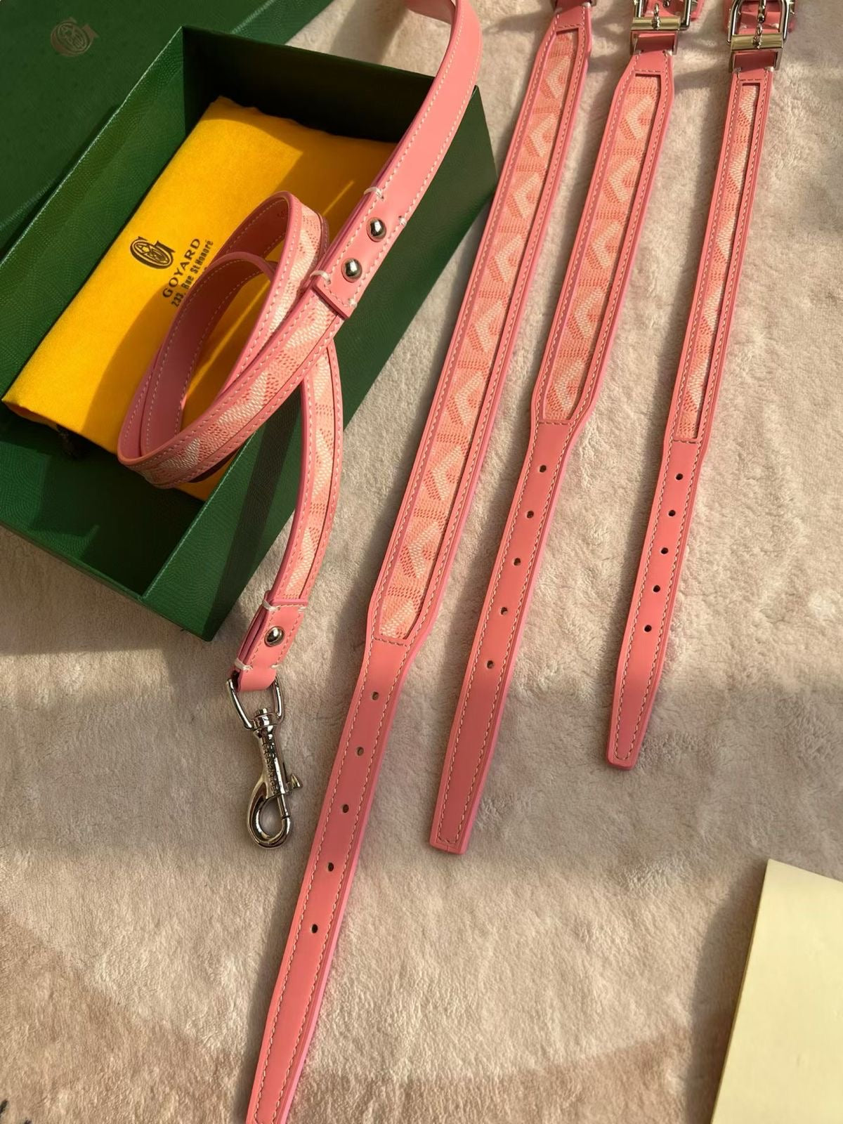 BURKINA PINK COLLAR & LEASH SET