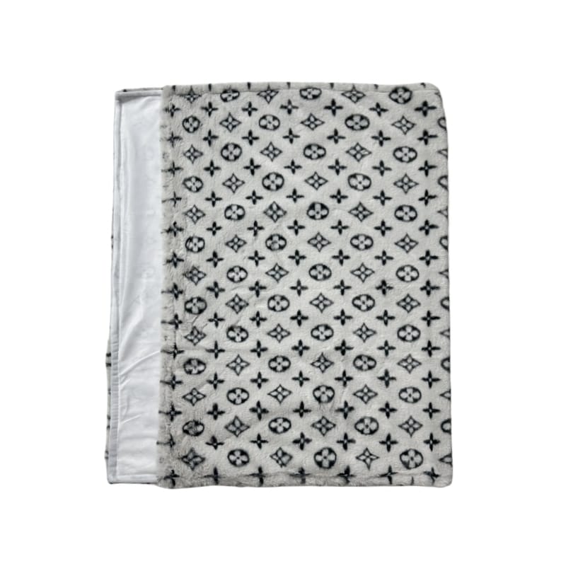 Soft blanket with brown print